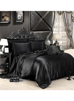 اشتري مجموعة مستلزمات سرير بتصميم سادة من 5 قطع أسود في مصر