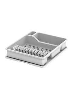 Buy Dish Drainer With Tray Grey in UAE