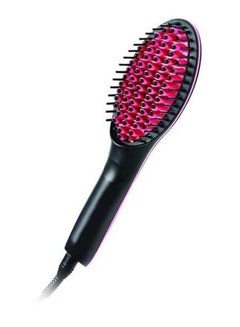 اشتري Electric Hair Straightening Brush Pink/Black في مصر