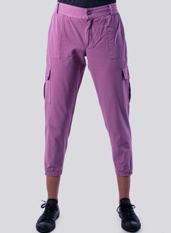 Buy High Waist Combat Trouser Plum in Egypt