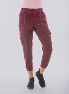 Buy High Waist Combat Trouser Maroon in Egypt