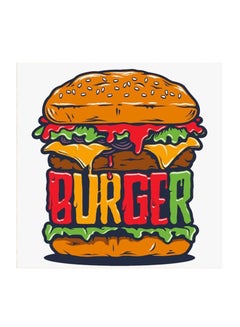 Buy Burger MDF Wall Art Multicolour 42cm in Saudi Arabia