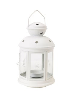 Buy Metal Ramadan Lantern White/Clear 18cm in UAE