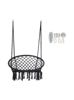 Buy Round Hammock Chair Swing Black in Saudi Arabia