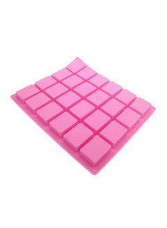 Buy 24-Cavity Flexible Silicone Mould Pink 24.5. x 20.9centimeter in Saudi Arabia