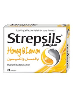 اشتري دواء تخفيف التهاب الحلق بالعسل والليمون - 24 قرص استحلاب في مصر