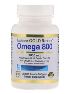 Buy Omega 800 - 30 Fish Gelatine Softgels in Saudi Arabia