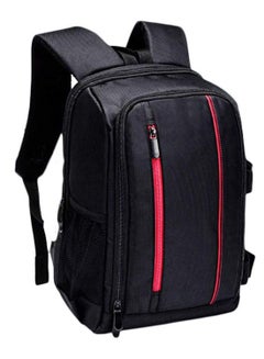Buy Professional DSLR Camera Backpack With Rain Cover Black in UAE