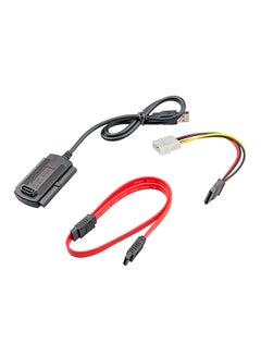 Buy SATA/PATA/IDE Drive To USB 2.0 Adapter Converter Cable Kit Black/Red/Yellow in UAE