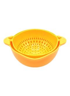 Buy Plastic Vegetables Colander Orange 20x10centimeter in Saudi Arabia