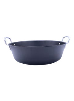 Buy Round Shape Frying Pan Black 36x10centimeter in Saudi Arabia