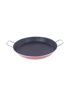 Buy Double Handle Frying Pan Red/Black/Silver in Saudi Arabia