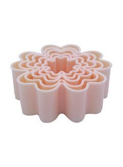 Buy 5-Piece Silicone Cookie Cutter Set Pink 4centimeter in Saudi Arabia