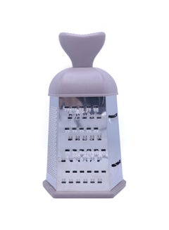 Buy 6 Faced Grater And Peeler Silver/White/Purple 21x8cm in Saudi Arabia