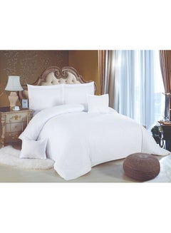 Buy 4-Piece Hotel Comforter Set Fabric White in UAE