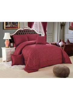 Buy 6 Pieces Comforter Set fabric Red in UAE