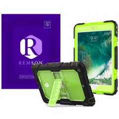 Buy Rugged Shockproof Drop Protection Cover With Kickstand/Shoulder Strap For Apple Ipad Mini 4 / Mini 5 Clear Green in UAE