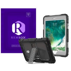 Buy Rugged Shockproof Drop Protection Cover With Kickstand/Shoulder Strap For Apple Ipad 10.2 (2019) Clear Gray in UAE