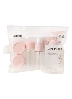 Buy 6-Piece Travel Empty Bottle Set Pink/Clear in Saudi Arabia