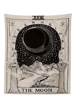 Buy Medieval Europe Divination The Moon Wall Hanging Tapestry Off White/Black 150 x 130centimeter in Saudi Arabia