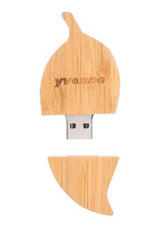 Buy Leaf Shaped USB Flash Drive C6715-32-1 Beige/Silver in Saudi Arabia