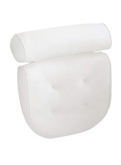 Buy Bathtub Cushion With 6 Non-Slip Strong Suction Cups White 36x32x7centimeter in UAE