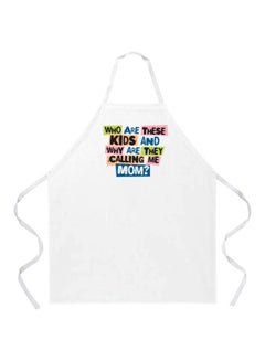 Buy Adjustable Straps Apron White/Green/Blue in Egypt