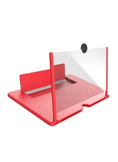Buy 3D Effect Large Screen Magnifier With Desk Holder Red in Saudi Arabia