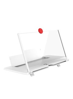 Buy 3D Effect Large Screen Magnifier With Desk Holder White in Saudi Arabia