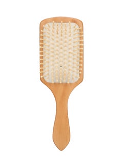 Buy Air Cushion Flat Square Wood Hair Brush Beige 26 x 21 x 3cm in Egypt