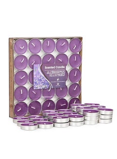 Buy 50-Piece Tea Light Candle Set Purple in Egypt