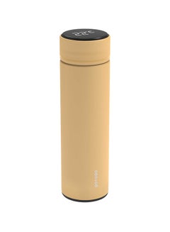 Buy Vacuum Insulated Anti-slip Designed Smart Flask With LCD Screen Temperature Display Orange 500ml in Saudi Arabia