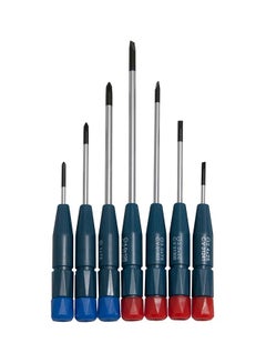 Buy 7-Piece Precision Screwdriver Set Blue 23.2x13.6x2cm in UAE