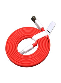 Buy Dash Charge Type-C Flat Charging Cable Red in Saudi Arabia