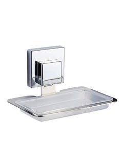 Buy Soap Dish Holder Silver 11x4x15cm in UAE