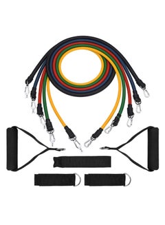 Buy 10-Piece Fitness Resistance Bands Set 47inch in UAE