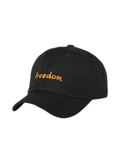 Buy Embroidery Letter Pattern Casual Baseball Cap Black/Yellow in UAE