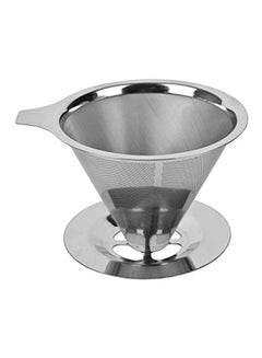 Buy Stainless Steel Reusable Coffee Filter Silver in Saudi Arabia