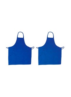 Buy 2-Piece Kitchen Apron Blue 33x28.5inch in Egypt