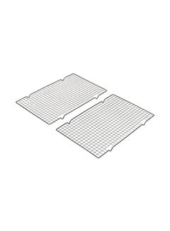 Buy 2-Piece Cooling Rack Set Black 16x0.8x10inch in Saudi Arabia