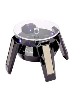 اشتري Display Stand Rotating Turntable With LED Light Black/Clear 3.4x3.4x5.3inch في الامارات