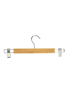 Buy Pack Of 5 Wooden Skirt Hangers Beige 1x13.5x4.88inch in UAE