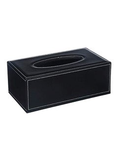 Buy Tissue Cover Box Case Holder Black 9.5x4.9x3.1inch in UAE