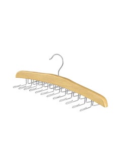 Buy Wooden Tie Hanger Silver/Beige 17.13x5x6inch in UAE