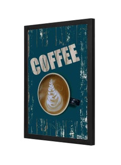 Buy Coffee Wooden Framed Wall Art Painting Multicolour 33x43cm in Saudi Arabia