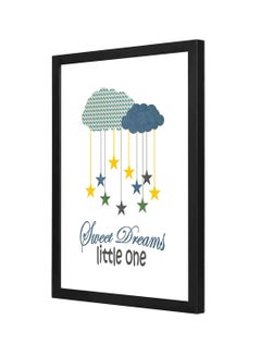 Buy Sweet Dreams Little One Wall Art With Wooden Frame Multicolour 33 x 43cm in Saudi Arabia