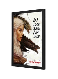 Buy If I Look Back I Am Lost Wooden Framed Wall Art Painting Multicolour 33x43cm in Saudi Arabia