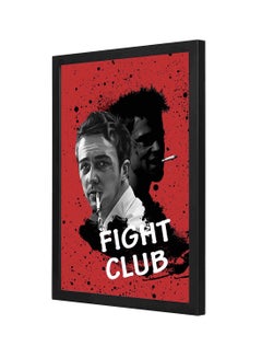 Buy Wooden Frame Fight Club Wall Art Pink/White 33x43centimeter in Saudi Arabia