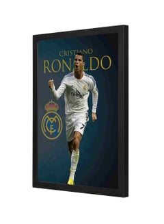 Buy Wooden Frame Critiano Ronaldo Wall Art Multicolour 33 x 43cm in Saudi Arabia