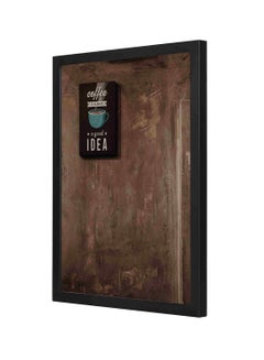 Buy Wooden Frame Coffee Is Always A Good Idea Wall Art Brown 33x43cm in Saudi Arabia